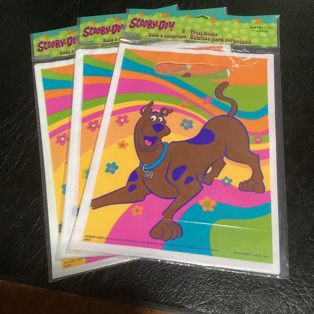 Scooby-Doo Hallmark Party Express Treat Sacks 3 Packs of 8 (24) New 2003 Vintage